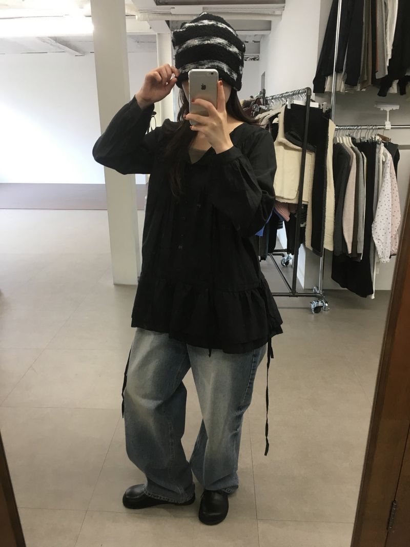 Side pinch sand denim (1color)
