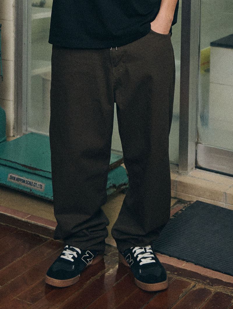 CARPENTER COTTON PANTS DARK KHAKI