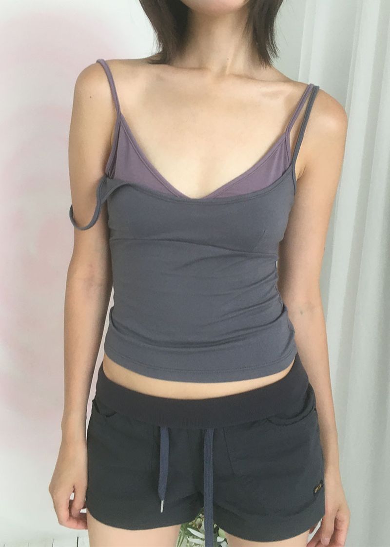 LAYER CROP SLEEVELESS (3color)