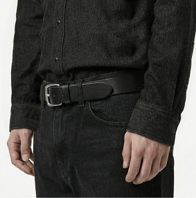 Standard Western Denim Shirt Black
