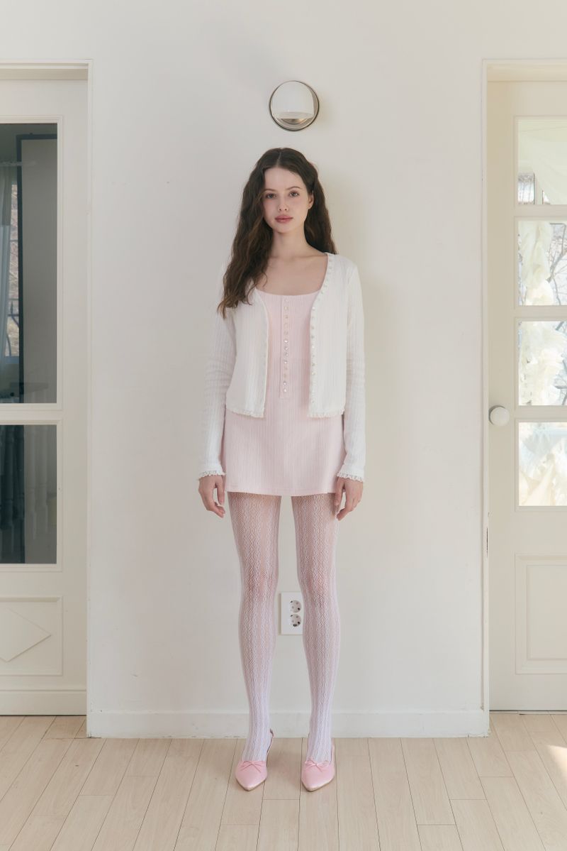Sweet Dreams Button Cardigan (White)