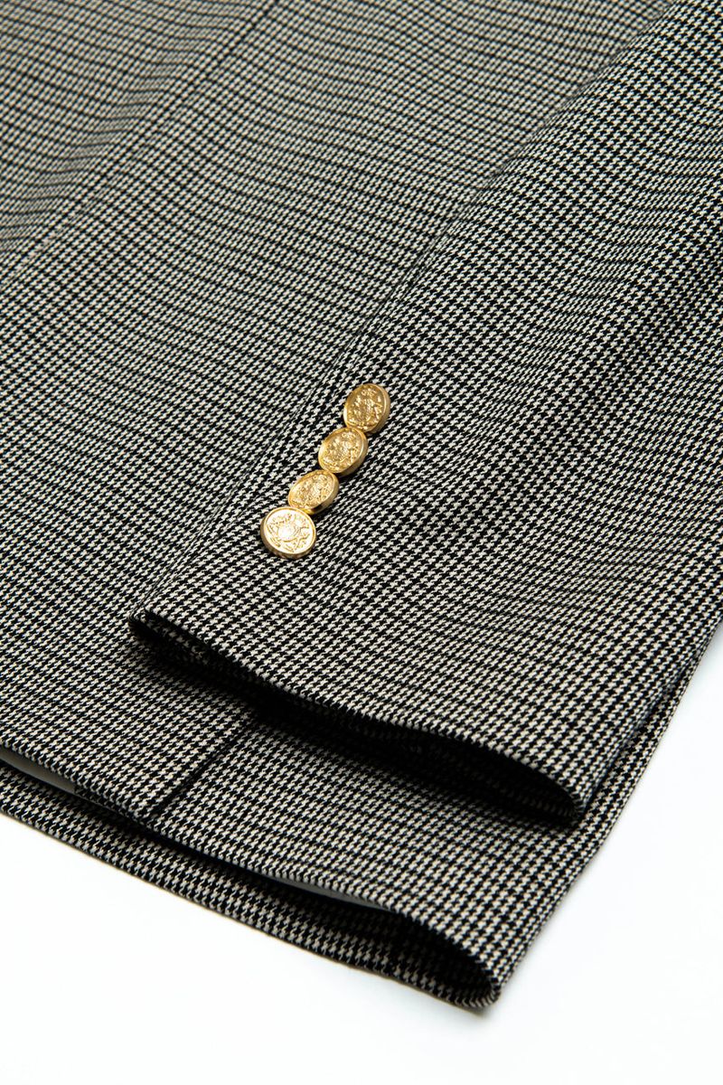 Warm Grey Check Argyle Jacket