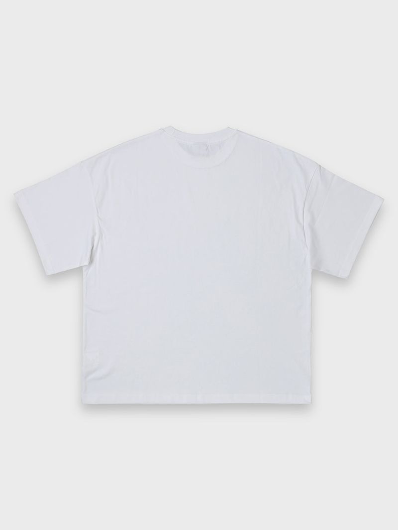 ラインスカルTシャツ - ホワイト