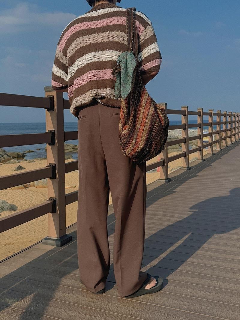 ASCLO Deep Two Tuck Wide Slacks (4color)