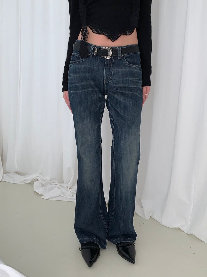 MUZESEOUL(ミューズソウル)の「Vintage low waist boots cut pants(Pants)」