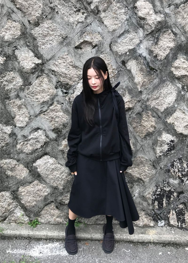  HIGHNECK CROP HOODIE ZIP-UP