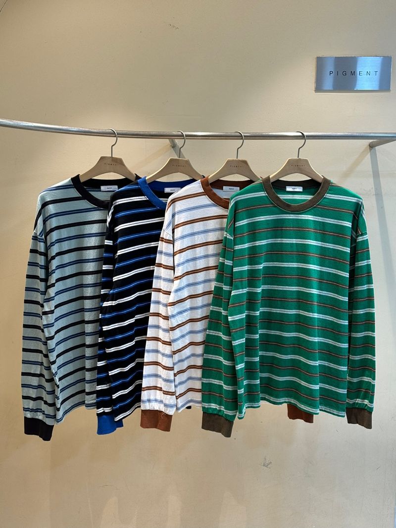 Striped Crown Long Sleeve 3COLOR