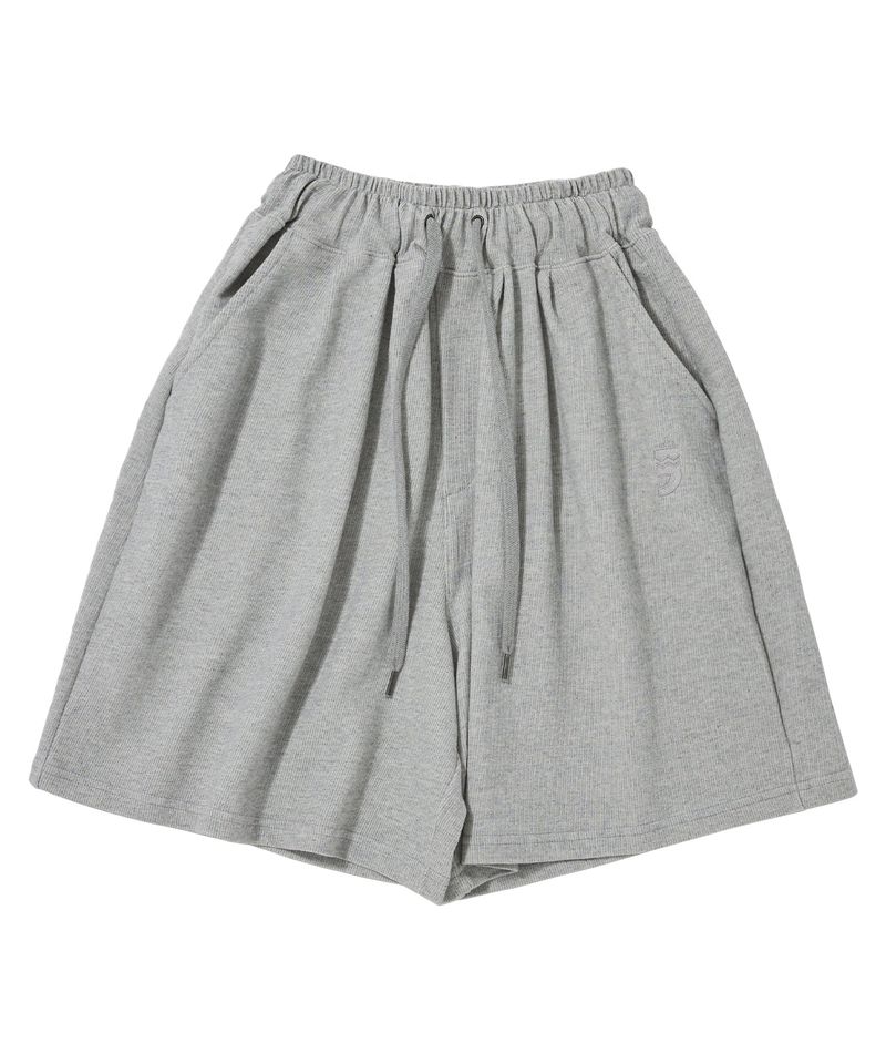 PIN-KNIT WIDE 1/2 PANTS (Gray)