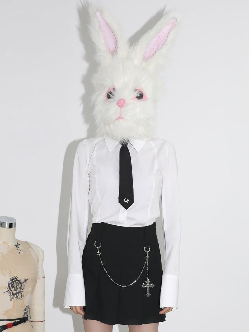 CLUT STUDIO（クラットスタジオ）の「0 1 CT logo necktie shirt（Tops）」