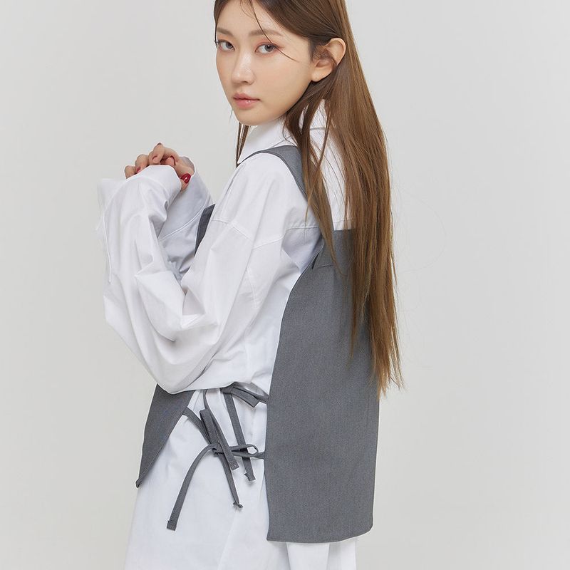 OVERSIZE SQUARE SHIRT VEST