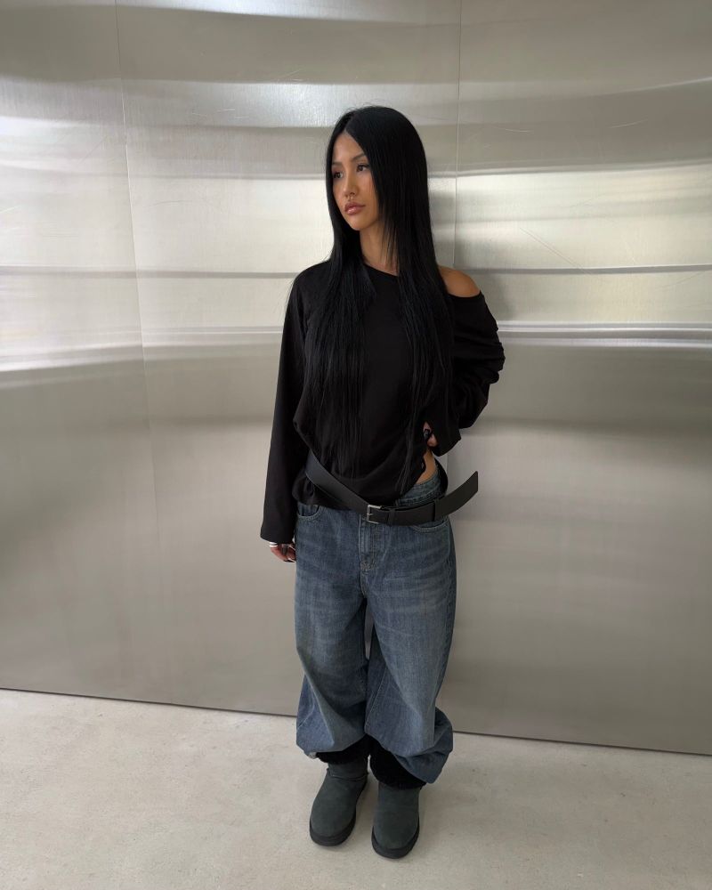 Roomy Wide Denim Pants