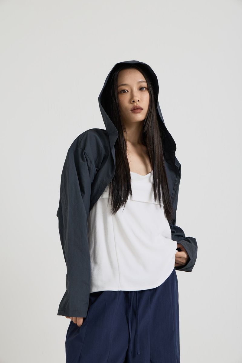 Hooded Shrug, Charcoal