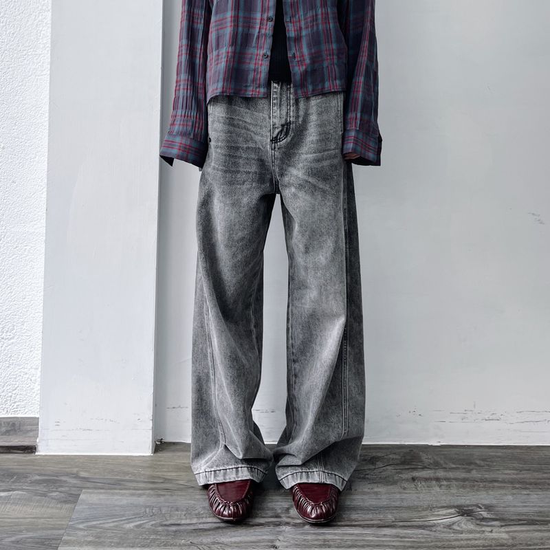 FADE MEET（フェードミート）の「Stone Grey Denim Trousers（Pants）」