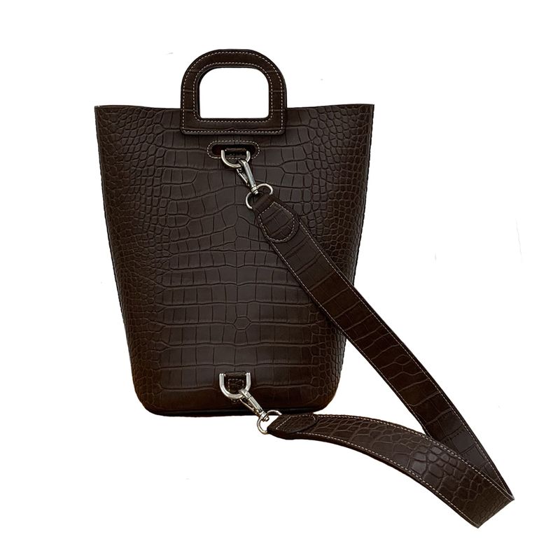 single bucket bag-brown
