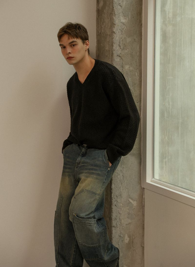 Washed Carpenter Pocket Pants