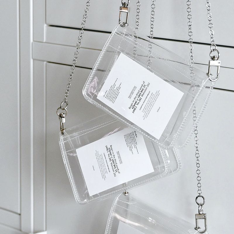 Clear pvc mini chain bag