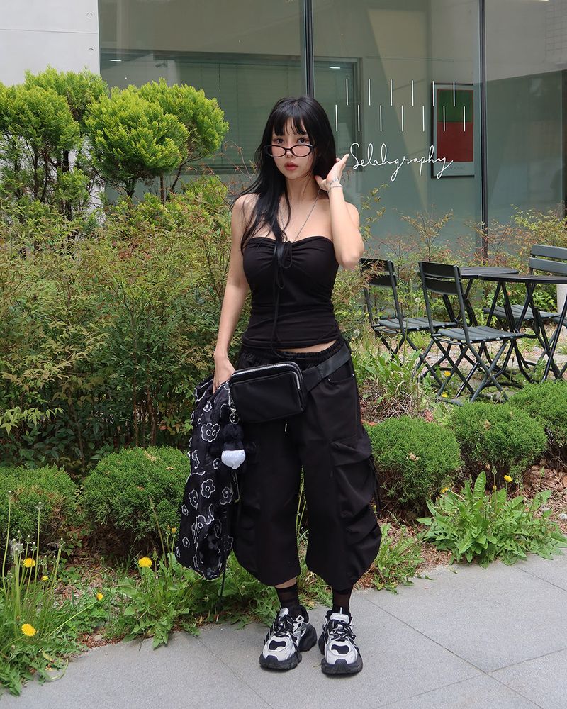 [UNISEX] バミューダカーゴワイドパンツ