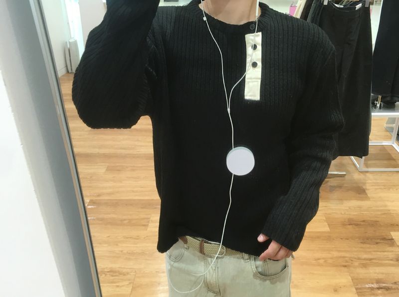 No.1882 Uボタンニット (3color)