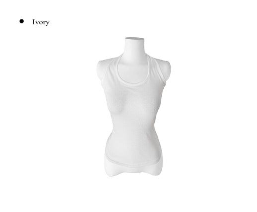 Kure Plain Halter Long Sleeveless