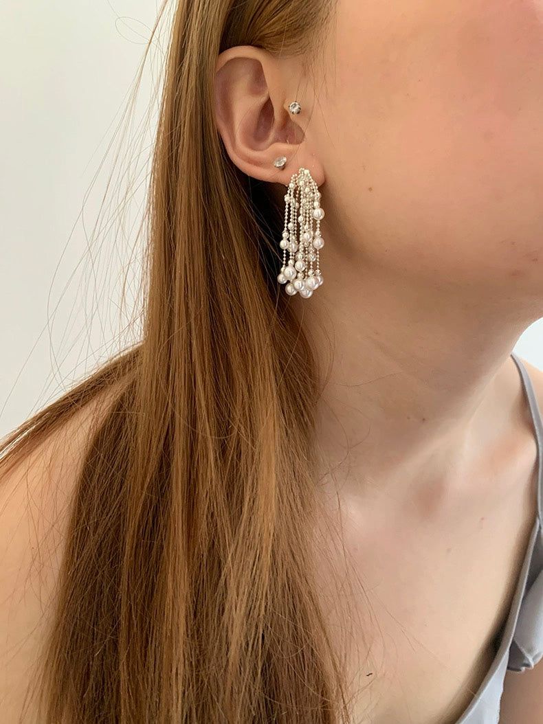 House of haus（ハウス オブ ハウス）の「Pearl tassel earrings（Accessories）」