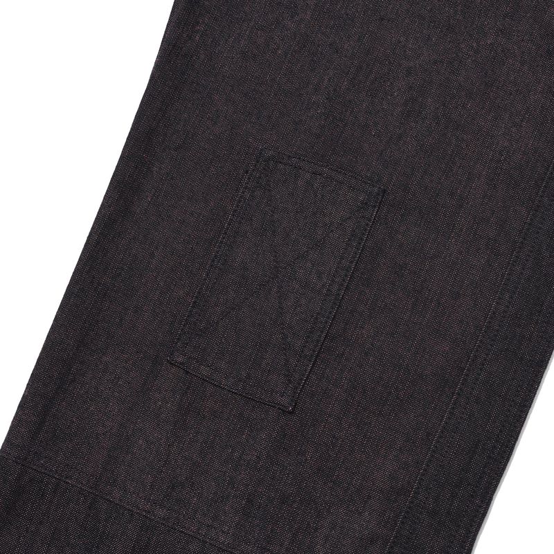 Indian double knee denim pants / Maroon black