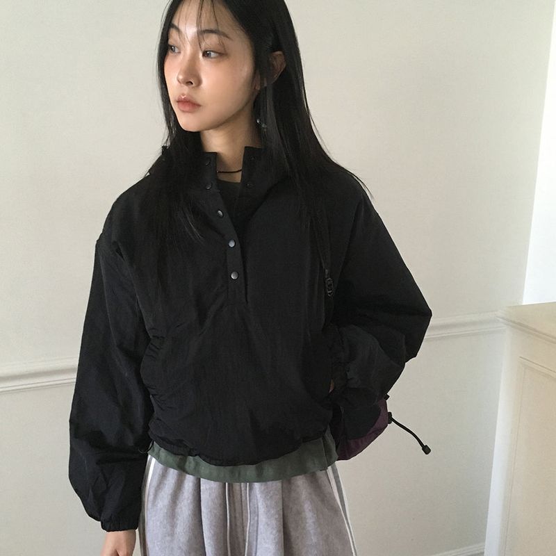 WONDER WONDER(ワンダーワンダー)の「Comil Half Button Padded Hooded Anorak Sweatshirt(Tops)」