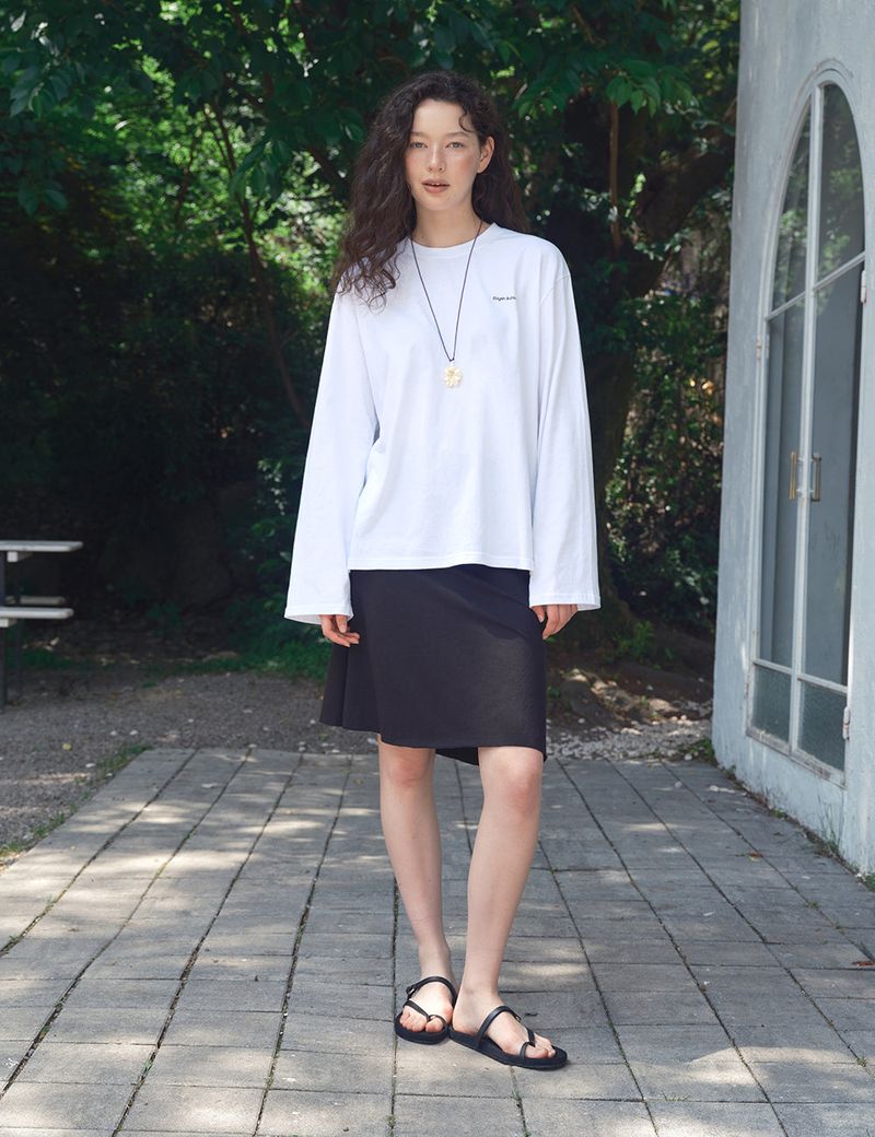 ブルーサンフェイスプリント半袖Tシャツ
