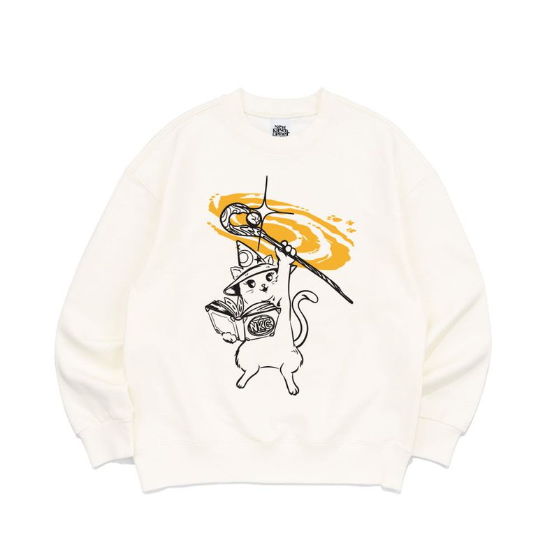 SUMMON CAT SWEATSHIRTS-IVORY