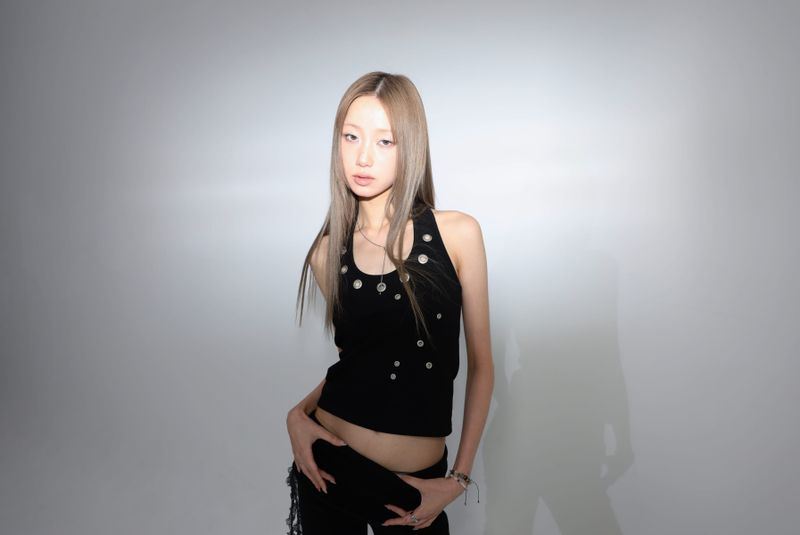 Eyelet halterneck sleeveless - Black