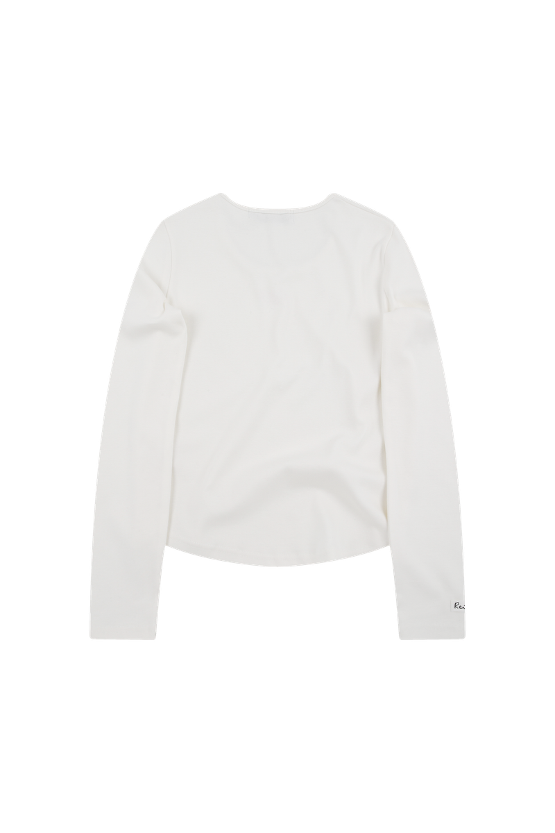 RS round long sleeve tee ivory