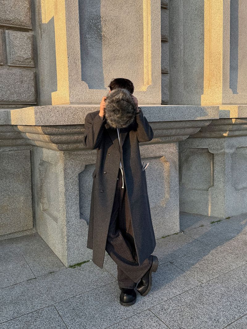 ASCLO Aura Hidden Maxi Wool Coat (3color)