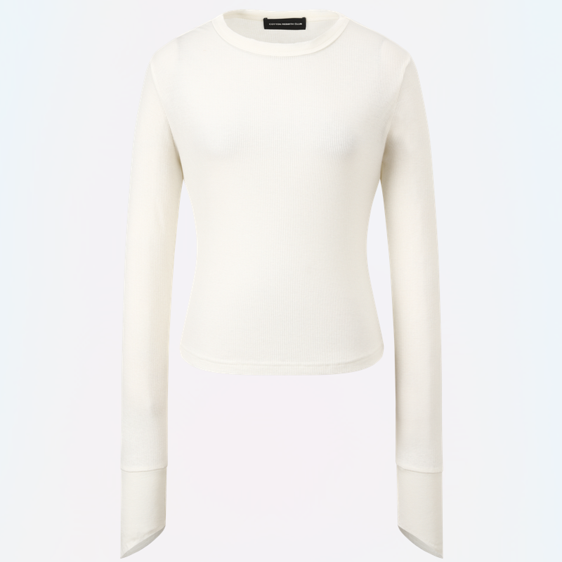 ベーシックロングスリーブTシャツ (アイボリー)