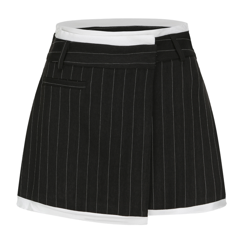Modern Layered Stripe Skirt
