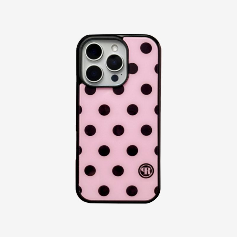 [MADE] m dot. (pinkblack) glass bumper iPhone case