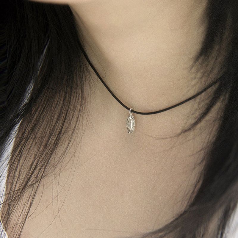 [CCNMADE] LEATHER SILVER NECKLACE 2 (4Type)