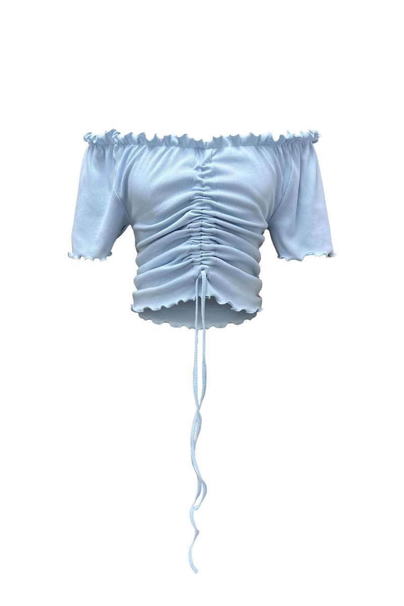 XOXO OFF-SHOULDER / SKY BLUE