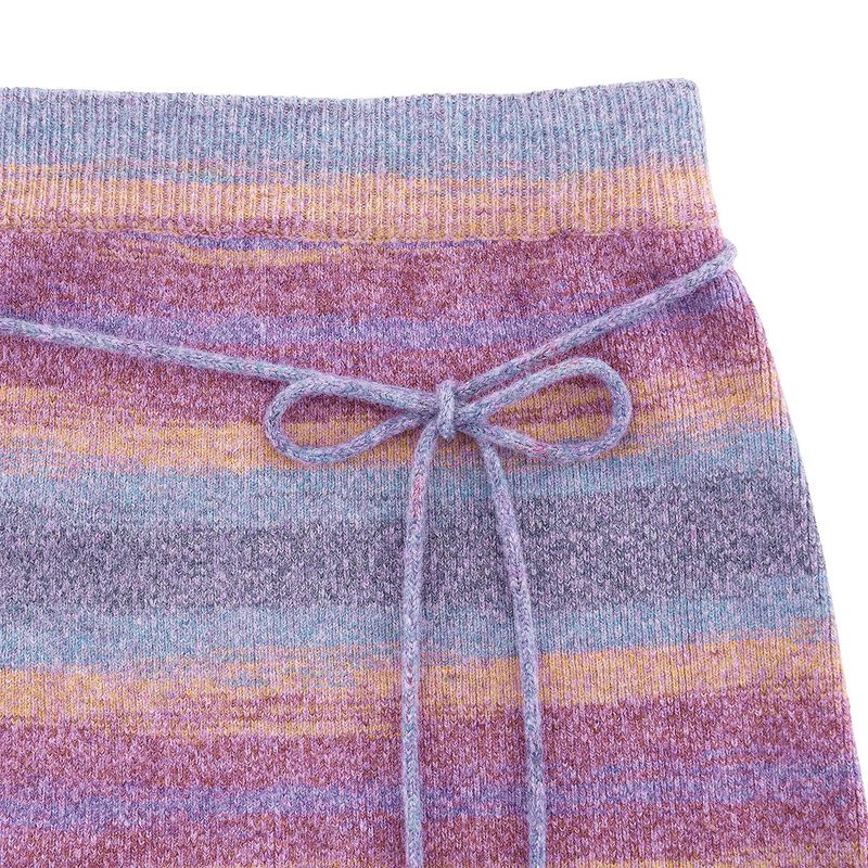 PASTEL GRADATION LONG SKIRT - PURPLE