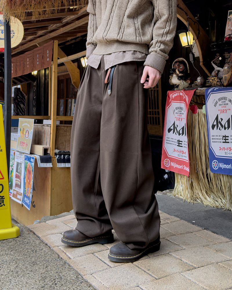 Tia Double-Pleat Wide Slacks