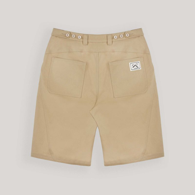 Beige Line Burmuda Pants