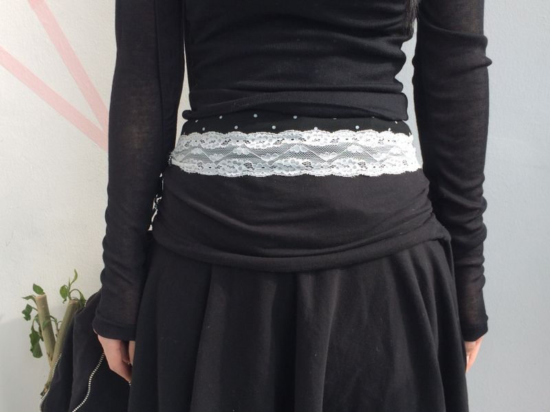 flared ribbon skirt