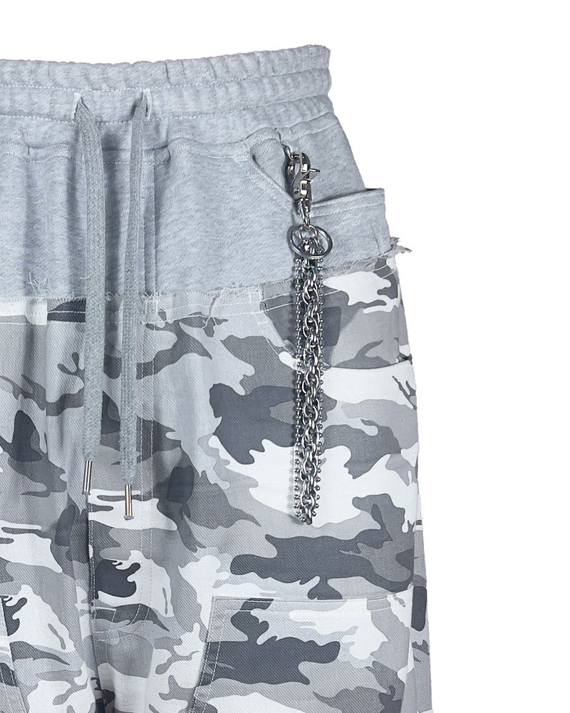 SWEAT X CAMO 2 LAYERED SHORTS