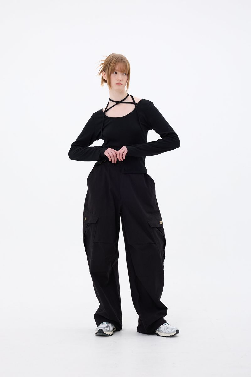 LUNA WIDE PANTS / BLACK