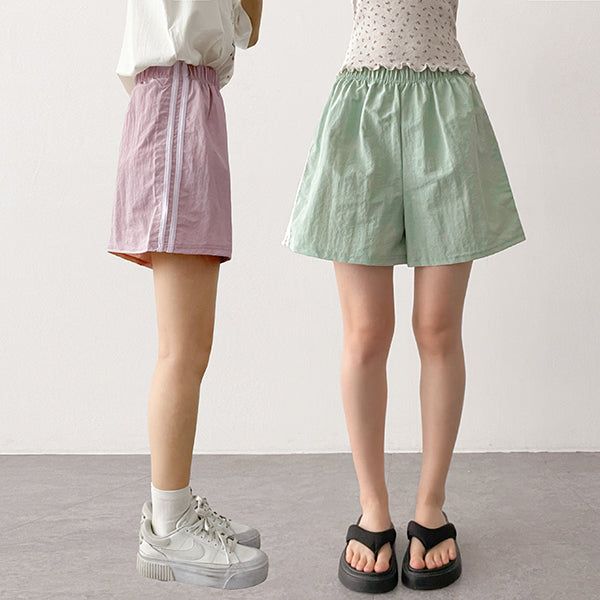 Ramit Two Lines Banding Sweat Shorts (8 colors)