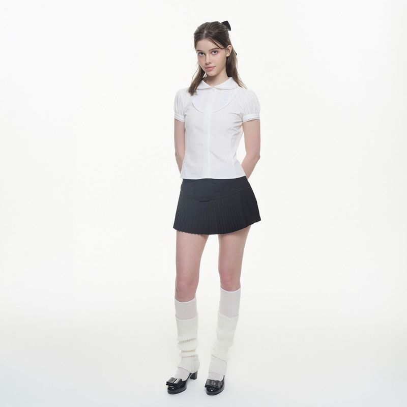 Classic Lace Blouse - WHITE