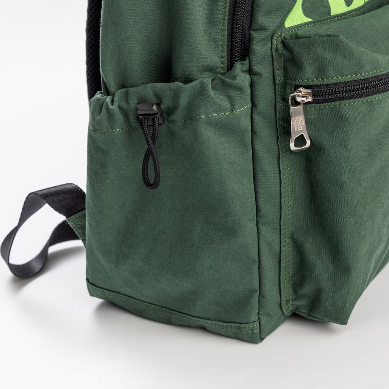 Printed Twill Pocket Backpack (Green)