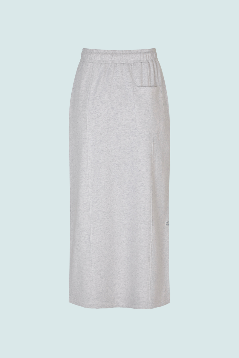 COMFORT LINING SLIT LONG SKIRT (MELANGE)