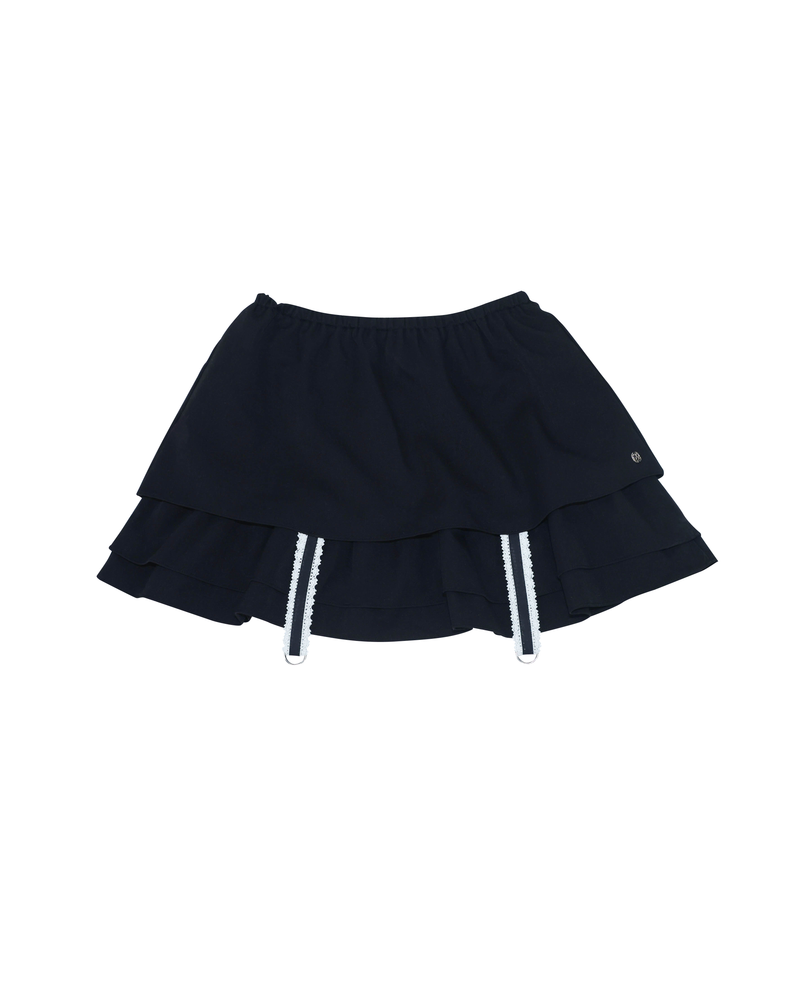 gater tiered skirt(black)