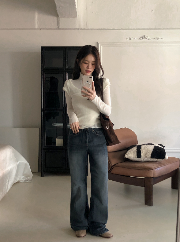 Terry U-neck Cap Short Sleeve Knit (2color)