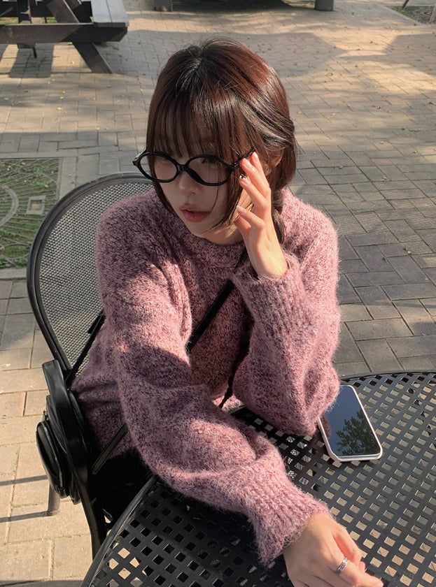 Earls Bokashi Round Thick Loose Fit Knit