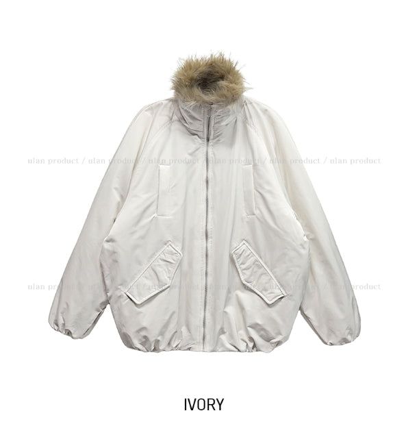 Snug Trimming Fur Bomber Jumper